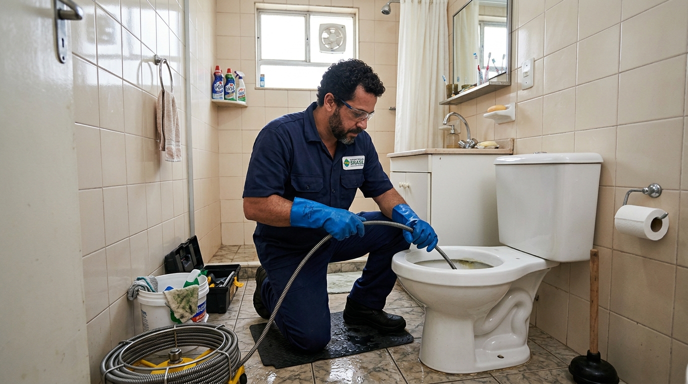 Desentupimento de vaso com equipamento em Porto Velho-RO